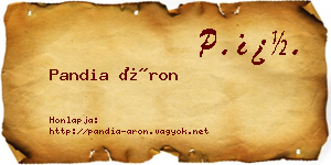 Pandia Áron névjegykártya
